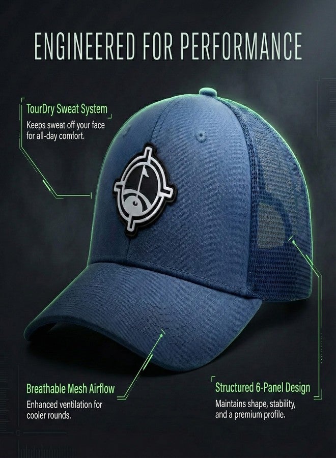 Aiming Fluid Golf Premium Golf I Gym I Boat I Hiking I Tennis I Bike Hat - TourDry Sweat System, Odor-Resistant Sweatband, Moisture-Wicking Liner, Structured 6-Panel Design, One Size Fits All- Dark Blue - Image 3